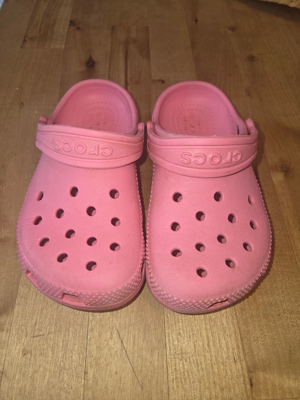 Crocs Classic Clogs Kids Toddler Size C9 Pink Lemonade Slip On Water Shoes